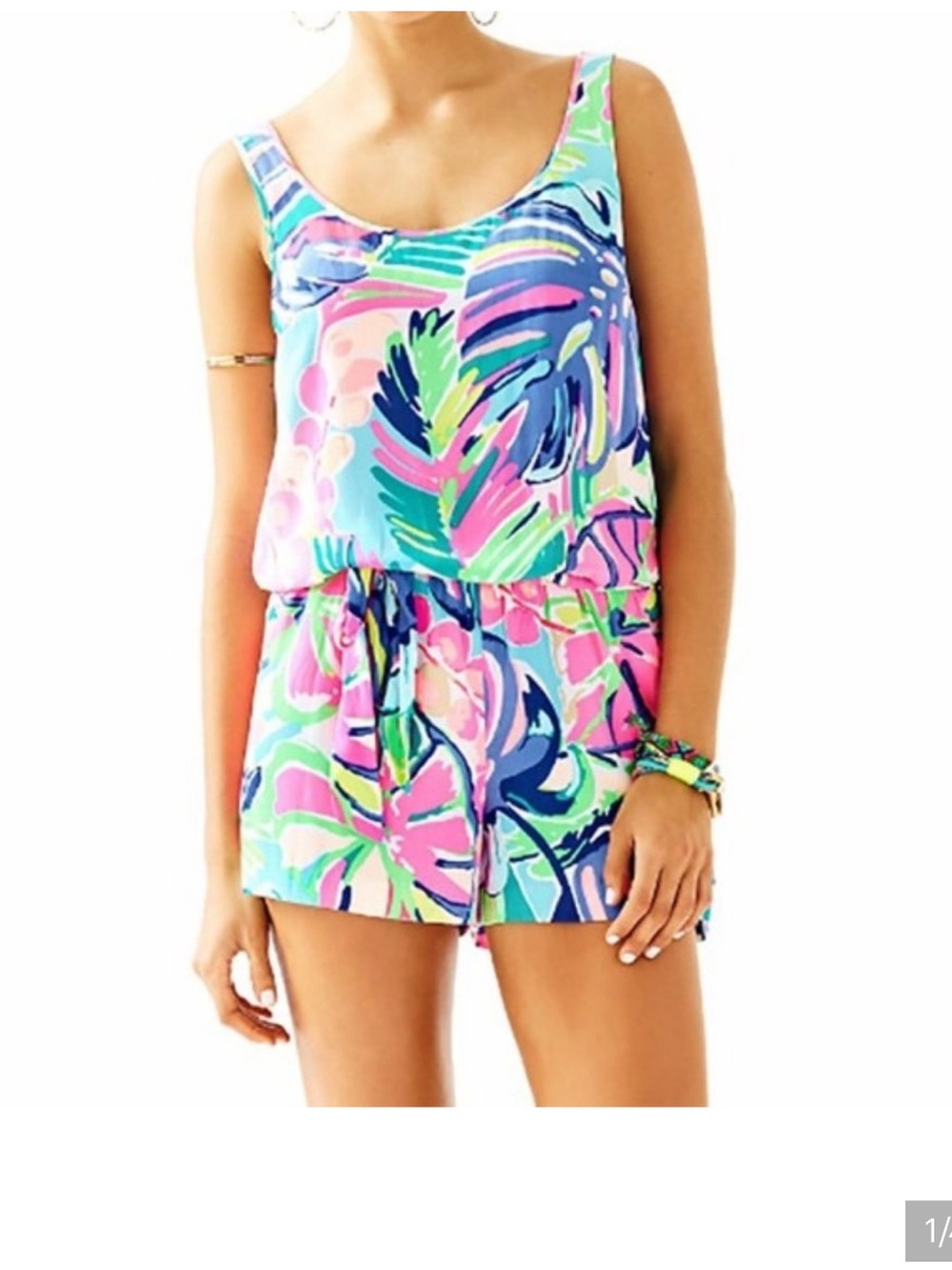Lilly Pulitzer Rina romper in Exotic Garden